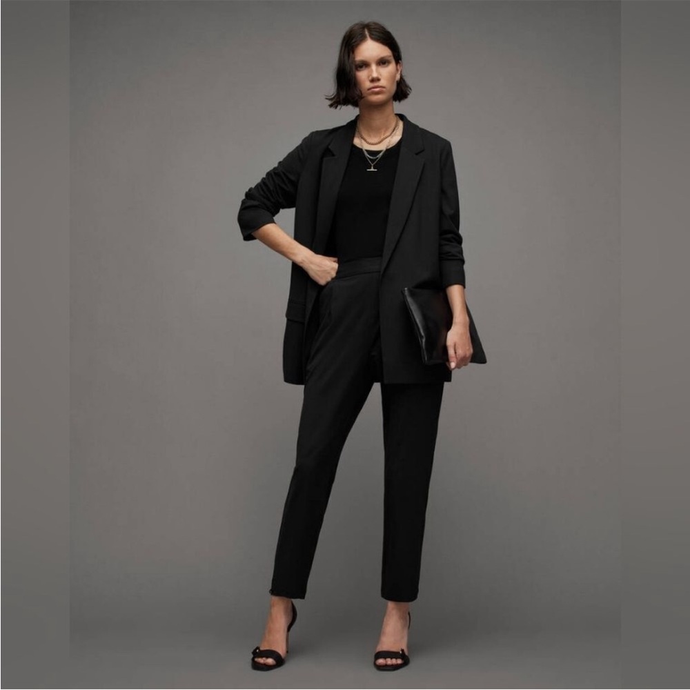 AllSAINTS  Aleida Jersey Blazer Open Front Notch Lapel 2